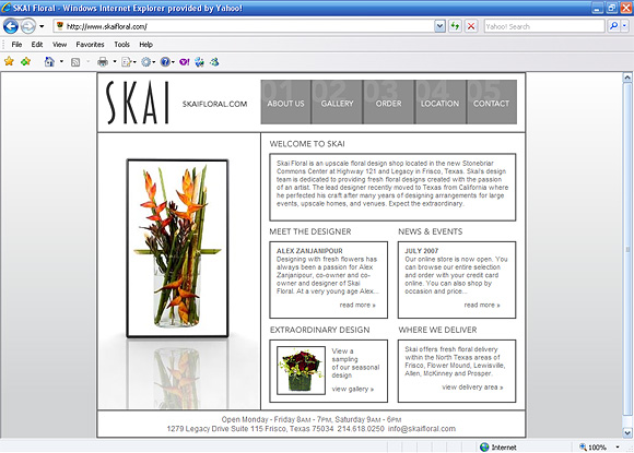 Launch web site